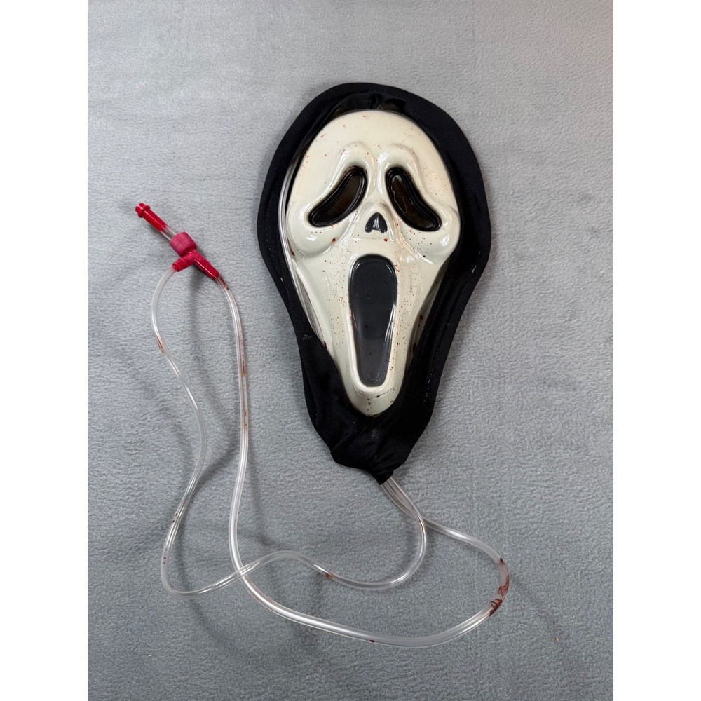 Bleeding Ghost Face Mask Scream Halloween Costume Prop Incomplete Heart Missing